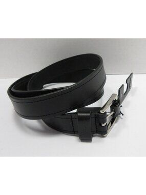 Shinola Detroit Belt 42 Leather Silver Buckle Minimalist Classic NEW